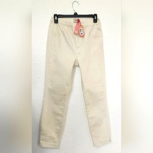 White Stuff Women's New Pale Ivory Jenny Crop Cotton Jeggings.  Size US 8